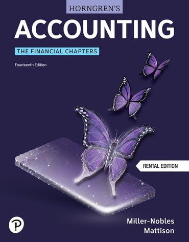 Horngren's Accounting The Financial Chapters 14th Edition