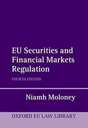 eBook For EU Securities and Financial Markets Regulation 4th Edition By Niamh Moloney