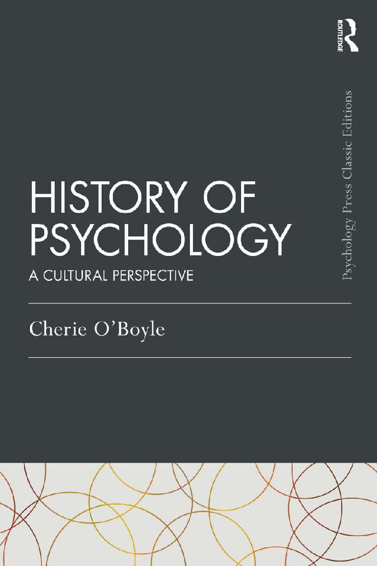 eBook [PDF] History of psychology. A cultural perspective By Cherie Boyle
