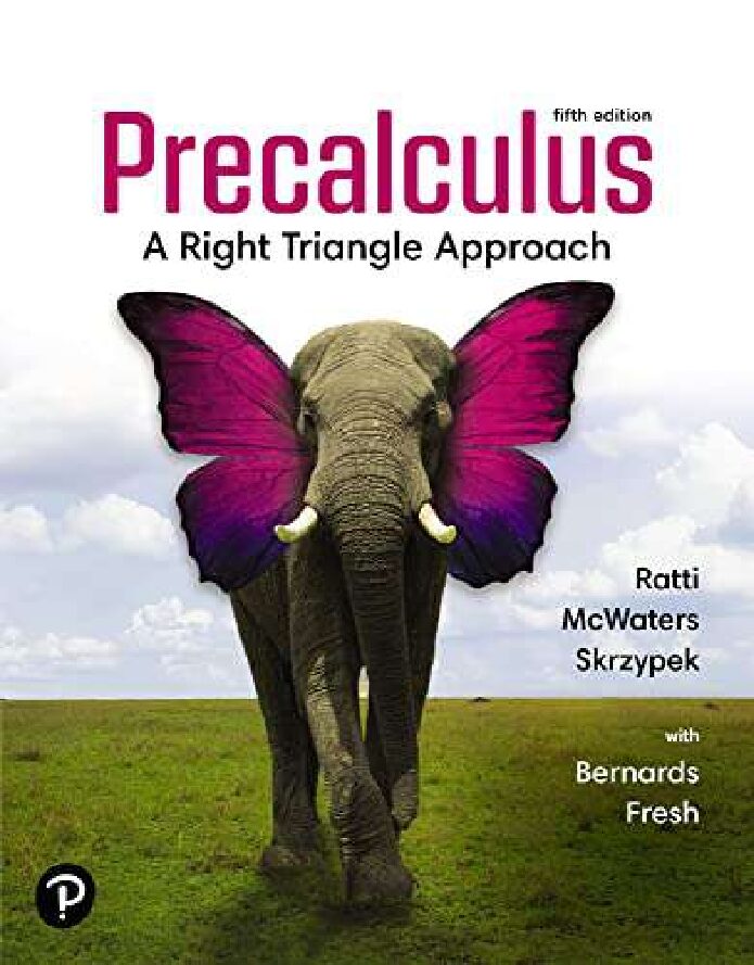 eBook [PDF] Precalculus A Right Triangle Approach 5th Edition By Ratti, McWaters, Skrzypek, Bernards, Fresh