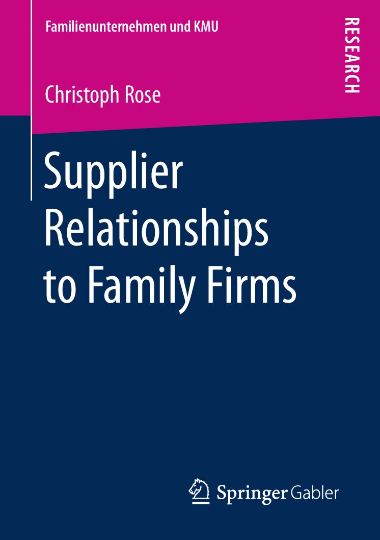 eBook [PDF] Supplier Relationships to Family Firms By Dr. Christoph Rose