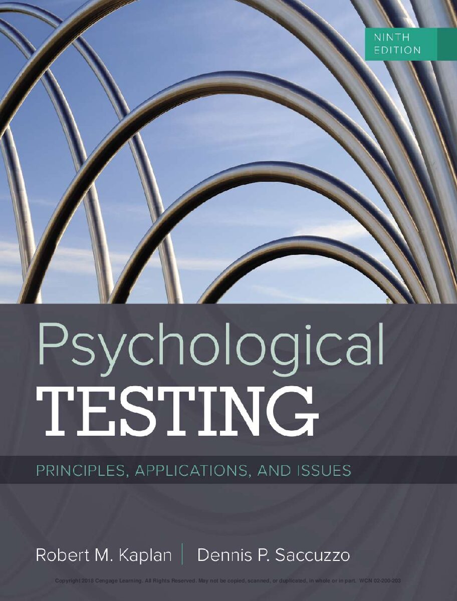 eBook [PDF] Psychological Testing Principles Applications and Issues 9th Edition By Robert M. Kaplan, Dennis P. Saccuzzo