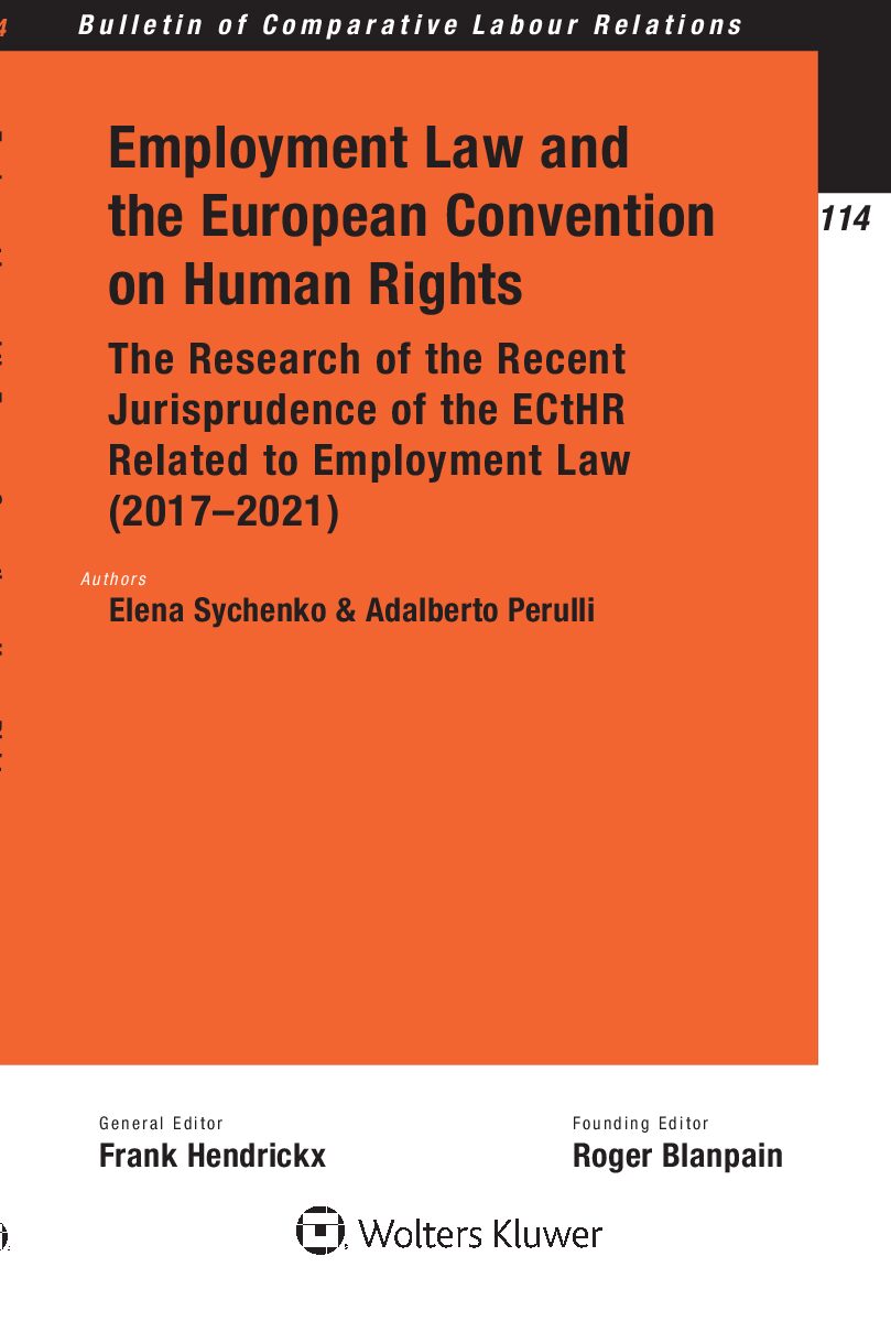 eBook [PDF] Employment Law and the European Convention on Human Rights By Elena Sychenko_Adalberto Perulli